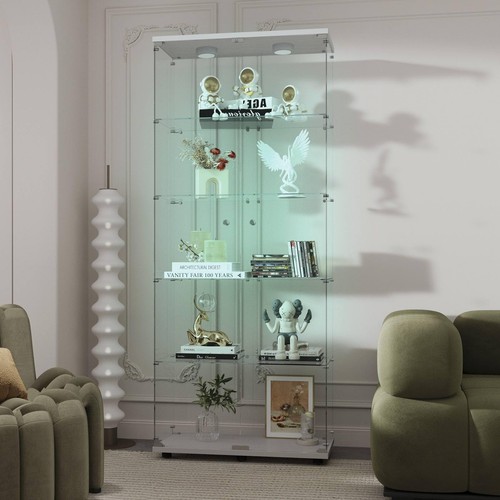 Shelf glass display cabinet - glass,