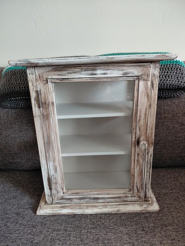 White wash wood glass - &, table